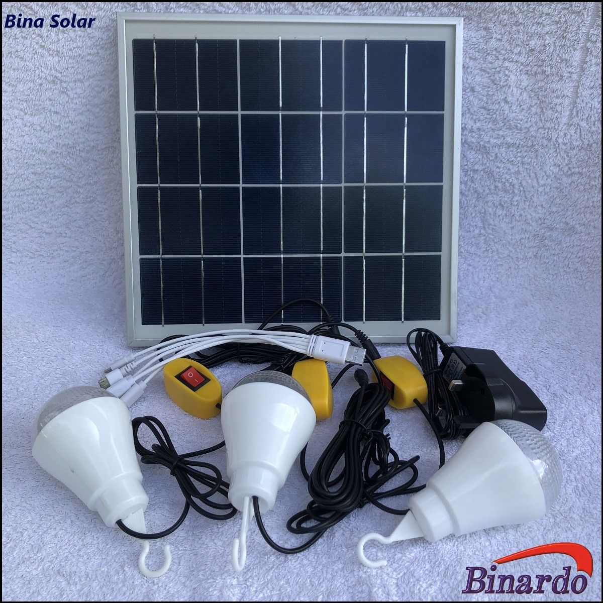 Salpha Powerflo 10000mAh 10Watts Solar Lighting System Kit FM Radio Bluetooth- Yellow