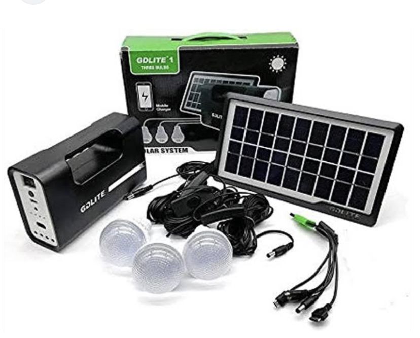 Solar Energy Lighting Kit 3 Bulbs