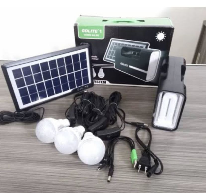 Solar Energy Lighting Kit 3 Bulbs