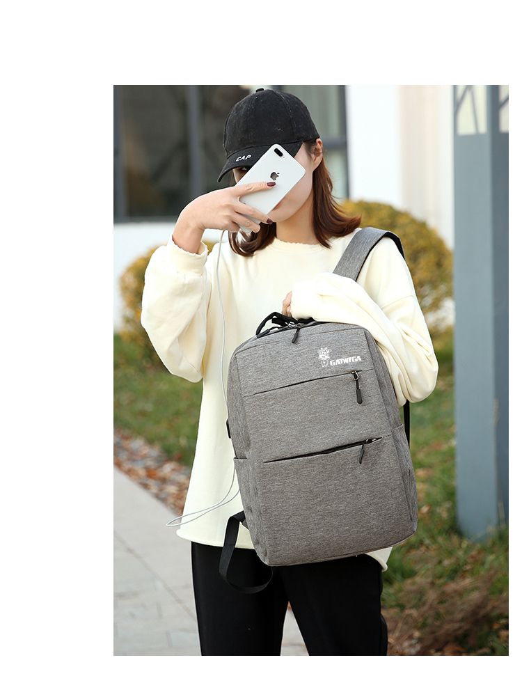 3 IN 1 Bag Set Pencil/Crossbody/Laptop Backpack Grey