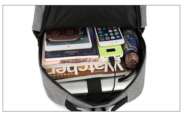 3 IN 1 Bag Set Pencil/Crossbody/Laptop Backpack Grey