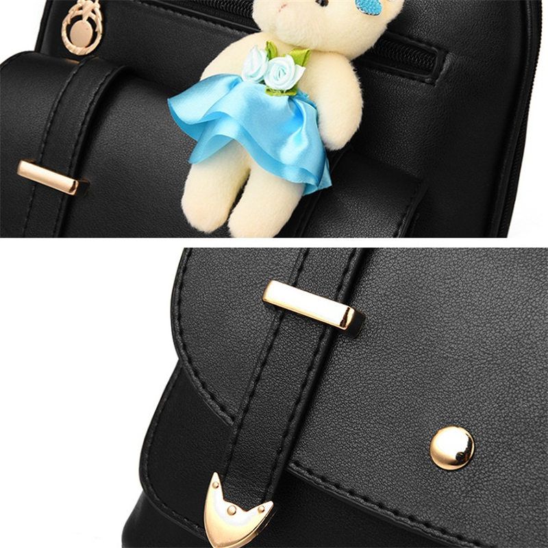 Ladies Backpack Handbag For Women Purse Satchel - Black