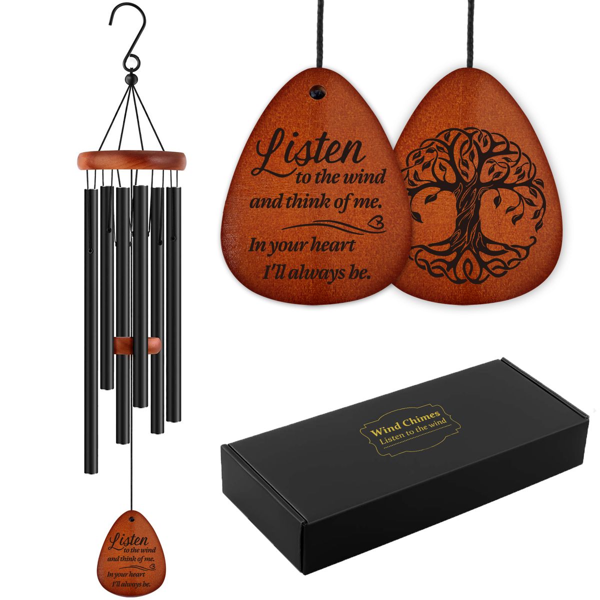 Sympathy Wind Chimes Memorial Gift With Poem For Outside
