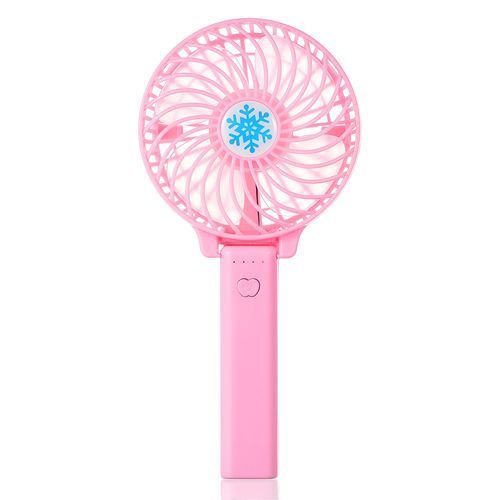 Rechargeable Fan Mini Operated Hand Held Coolin (Pink)4inch