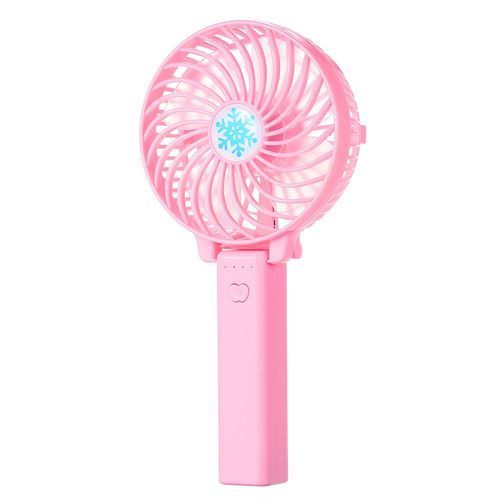 Rechargeable Fan Mini Operated Hand Held Coolin (Pink)4inch