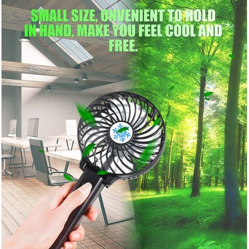 Rechargeable Fan Mini Operated Hand Held Coolin (Pink)4inch