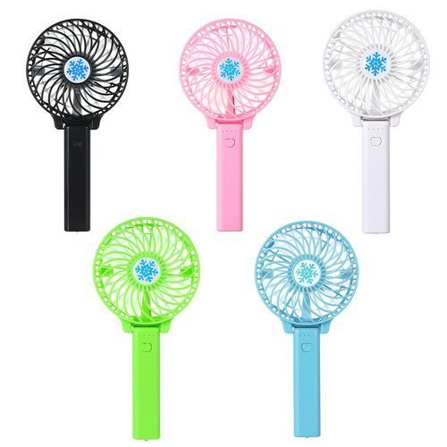 Rechargeable Fan Mini Operated Hand Held Coolin (Pink)4inch