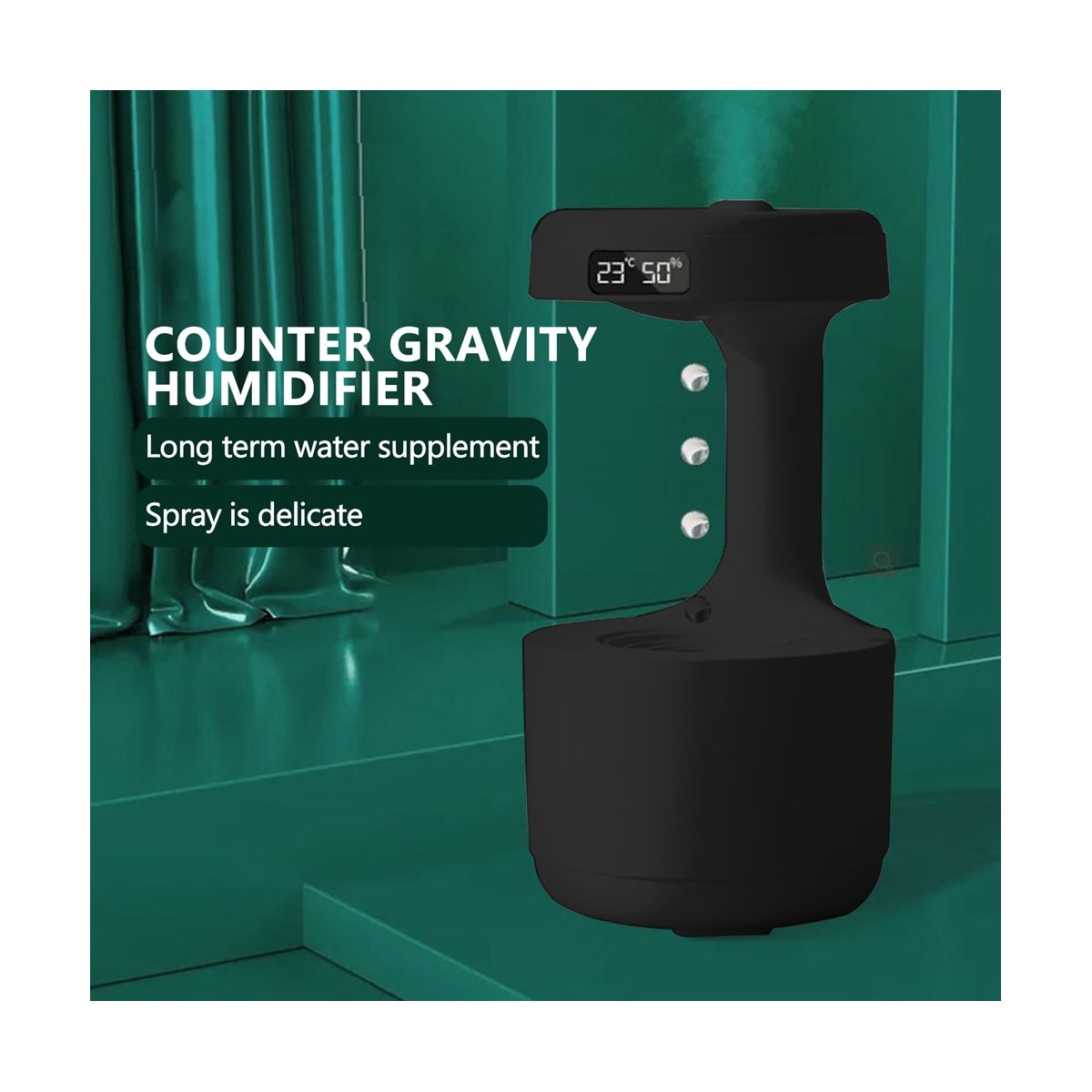 800Ml Air Humidifier LED Display Cool Maker 4H Power-Off