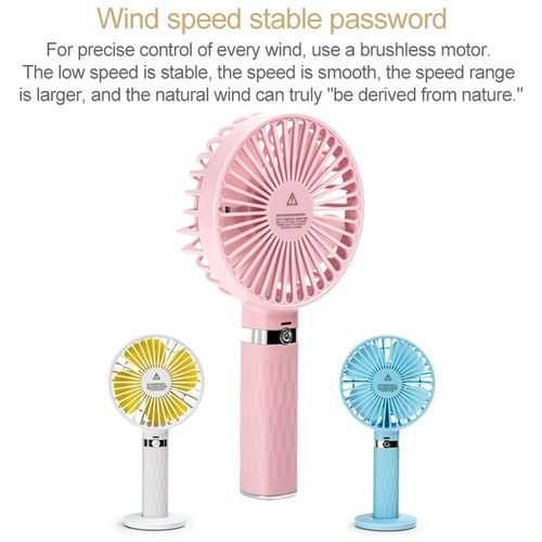S8 Portable Mute Handheld Desktop Electric Fan(Black)