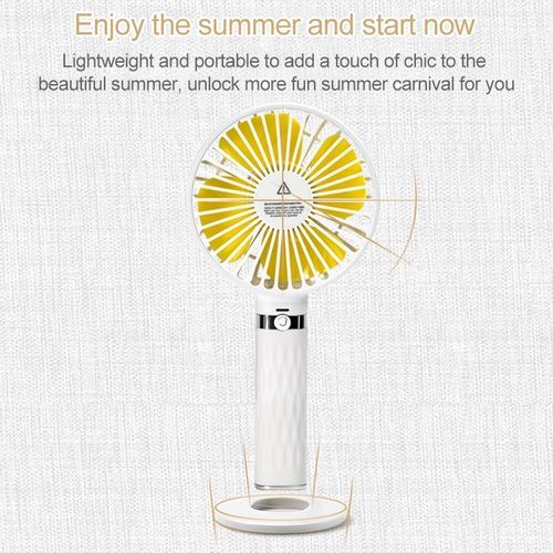 S8 Portable Mute Handheld Desktop Electric Fan(Black)