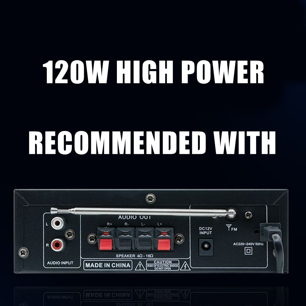 220V/12V 600W Bluetooth HiFi Audio Stereo Power Amplifier