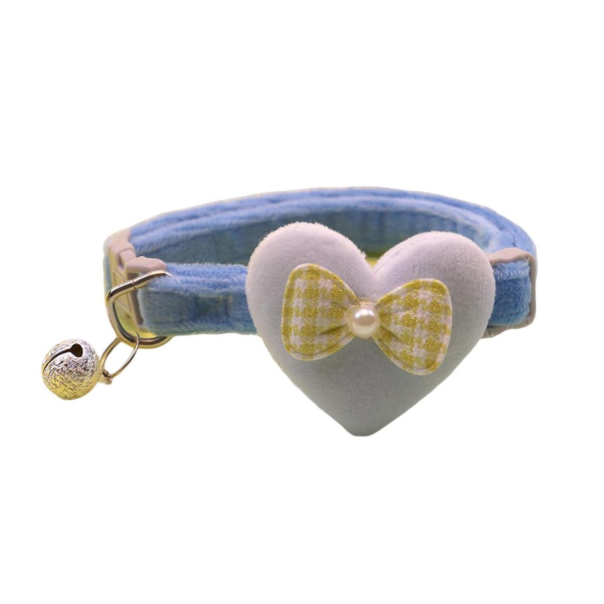 Pet Neck Circle Heart Bow Pet Cat Dog Neck Circle Sky Blue