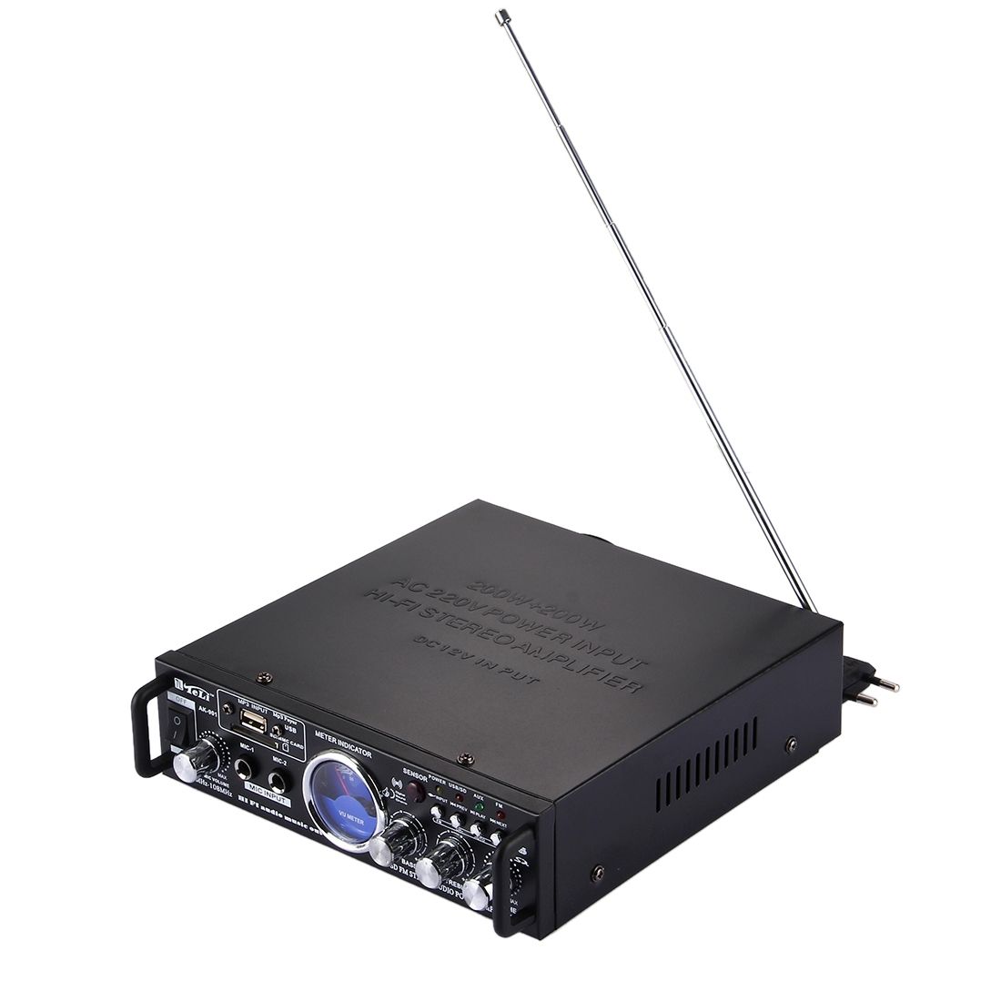 AK-901 Stereo Audio Karaoke Power Amplifier With Remote Control, Support SD Card / USB Flash Disk(Black)
