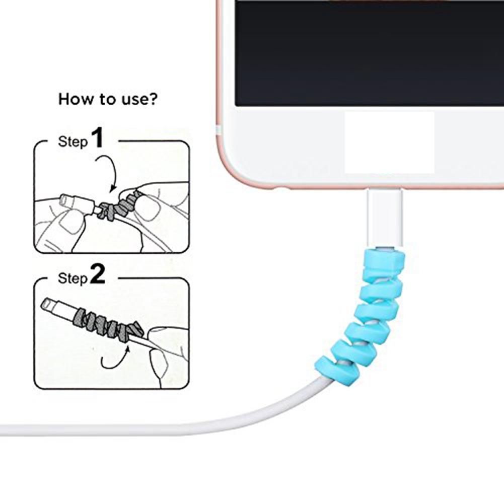 Charger Cable Saver Silicone Flexible Cable Wire Protector Mouse Cable Protector Suit for All Cellphone Data Lines