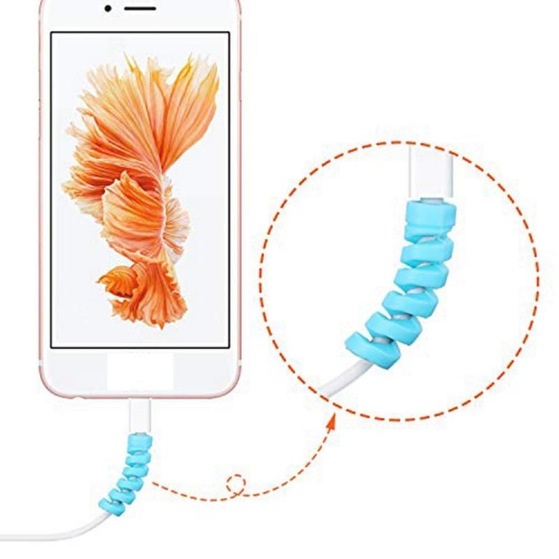 Charger Cable Saver Silicone Flexible Cable Wire Protector Mouse Cable Protector Suit for All Cellphone Data Lines