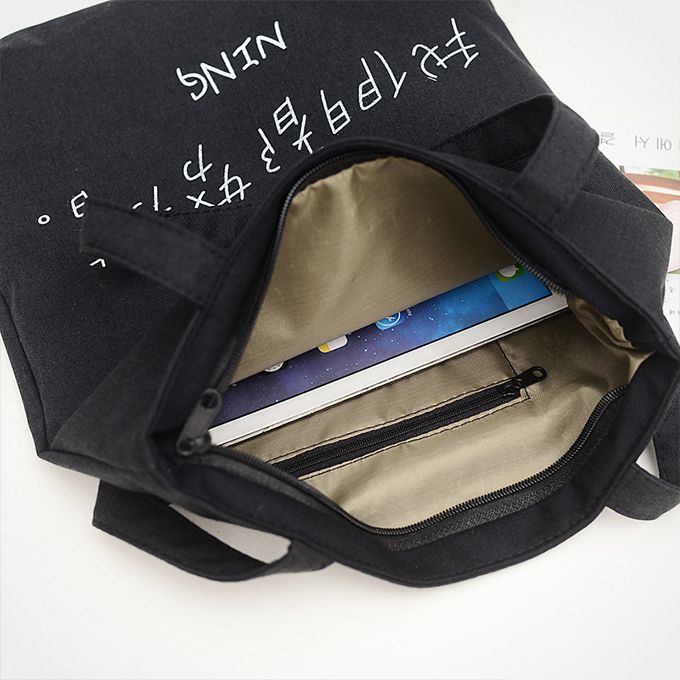 Ladies Canvas Tote Bag Cotton Cloth Shoulder Shopping Bags