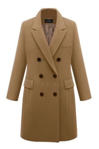 Womens Winter Lapel Wool Coat Trench Jacket Long Parka Overcoat Outwear