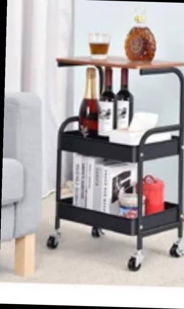 Multi-functional TROLLEY With WOOD SHELF