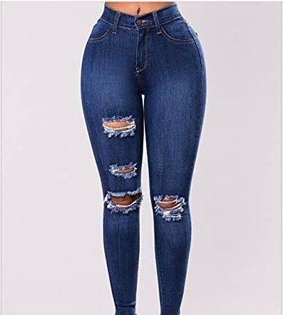 Rugged Ladies High Waist Skinny Jean- Blue