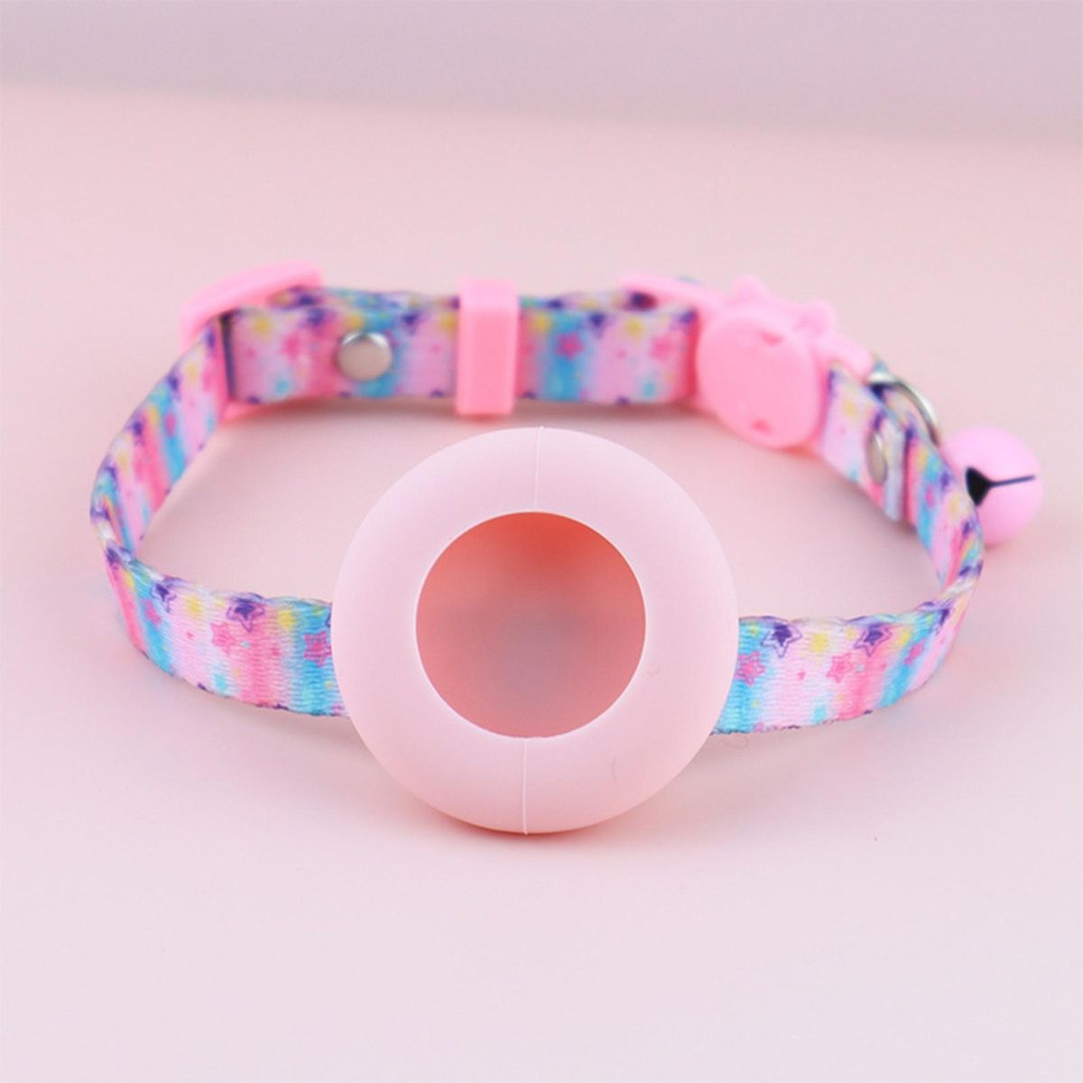 Pet Necklace Pet Tracker Collar Protective Case Pink