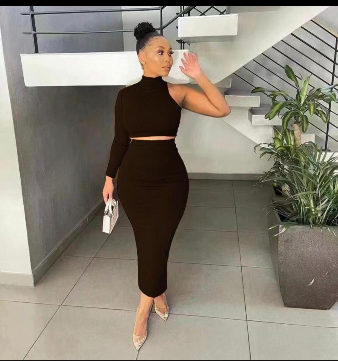Caren Black 2piece Set Elegant Party Outfit