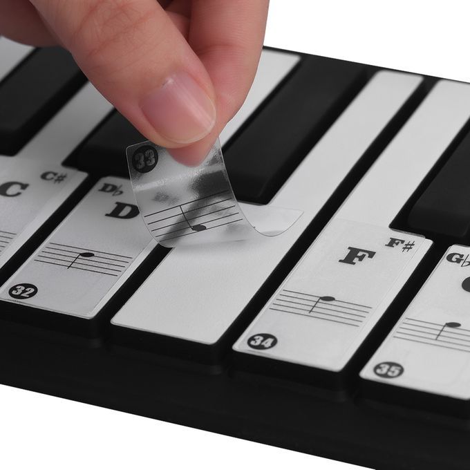 Ammoon Piano Keyboard Stickers For 37/ 49/ 61/ 88 Key