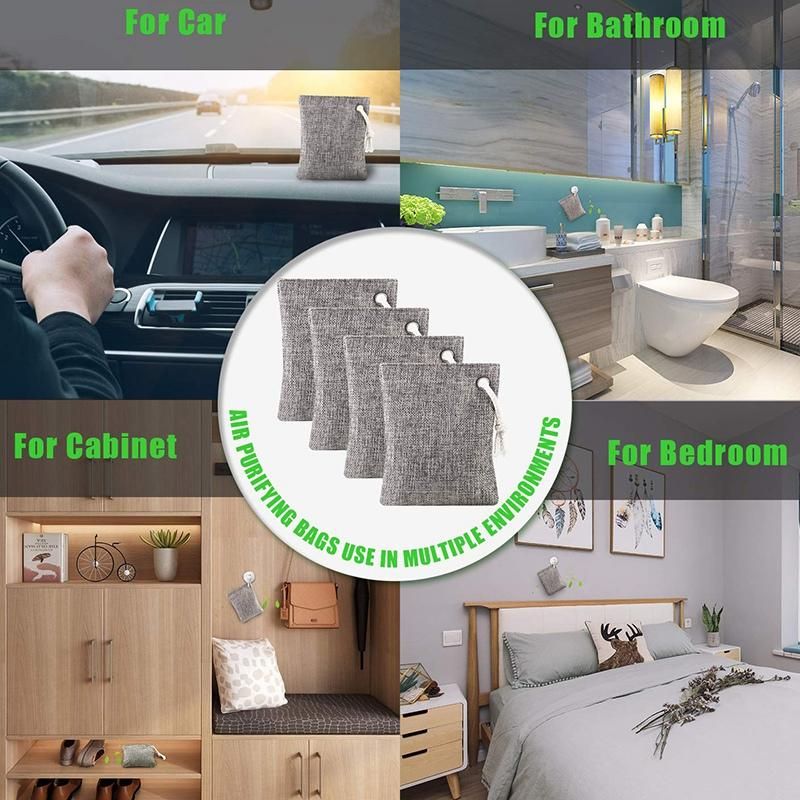Air Purifying Bags Bamboo Charcoal Bags Air Purifying Deodorizer Bags For Fridge Freezers Cari's Closet Shoes Kitchens Basements Bedrooms Living Areas Keeps Rooms Fresh 200G