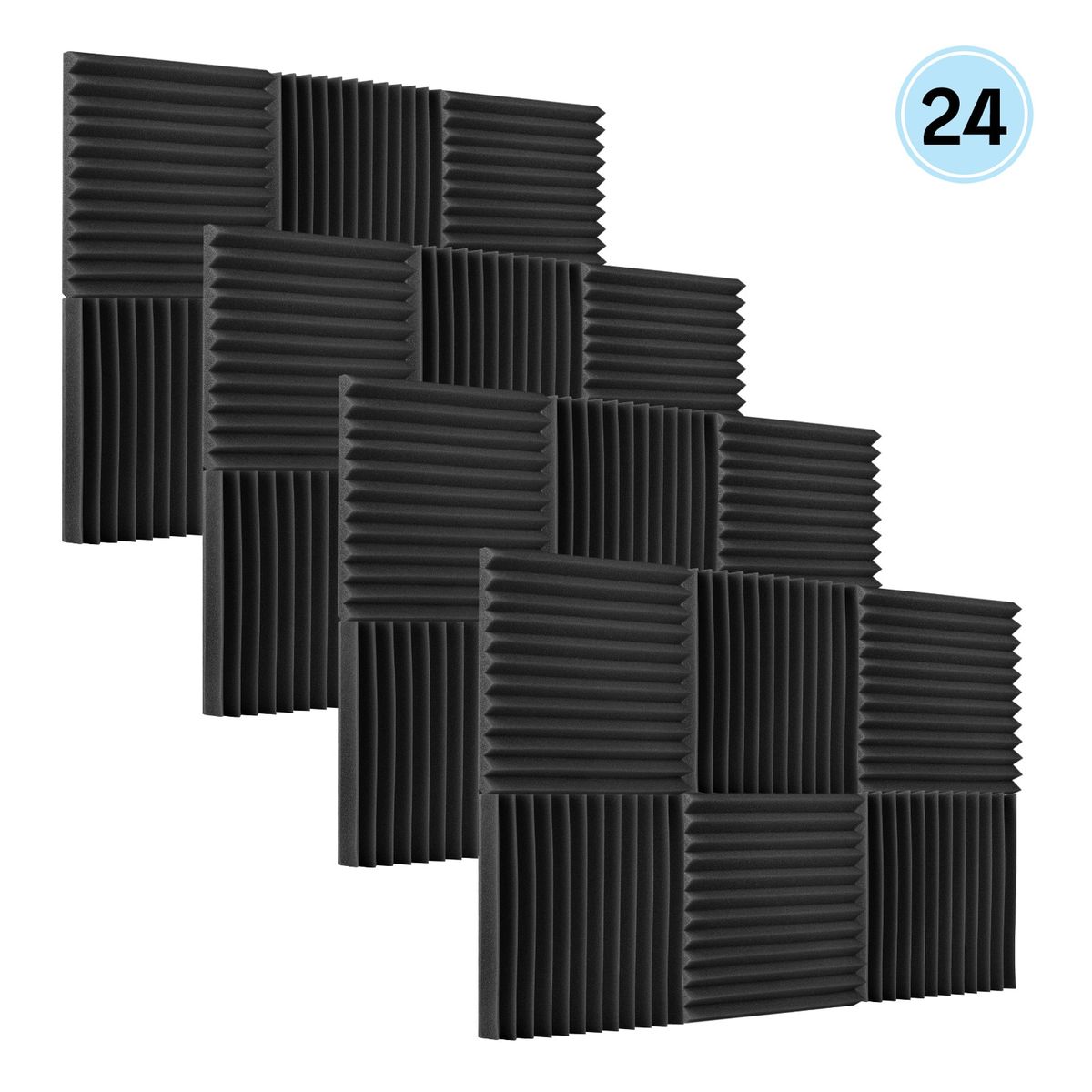 24pcspack Studio Muslady Foams Acoustic Sound Insulation