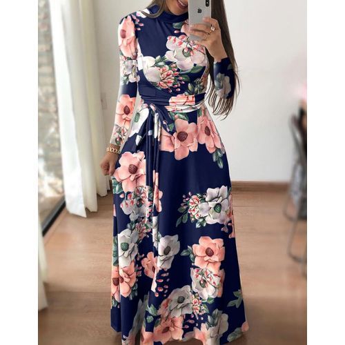 Women Long Gown Birthday Party Dresses Female - Blue
