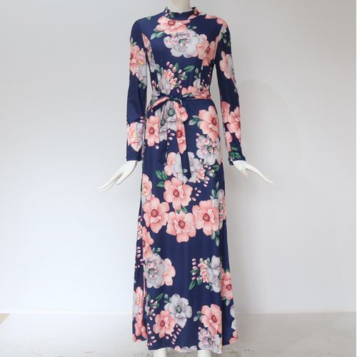 Women Long Gown Birthday Party Dresses Female - Blue