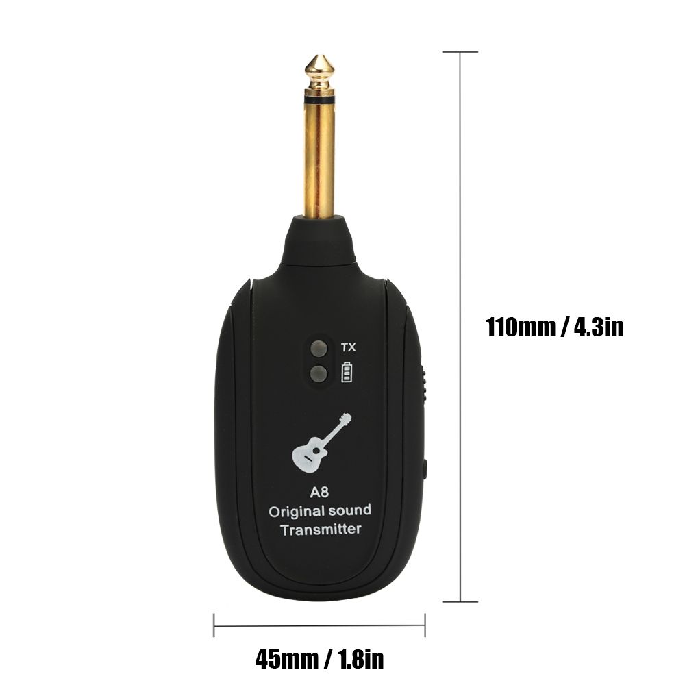 A8 UHF Wireless Guitar Transmitter Receiver Set 730mhz 50M