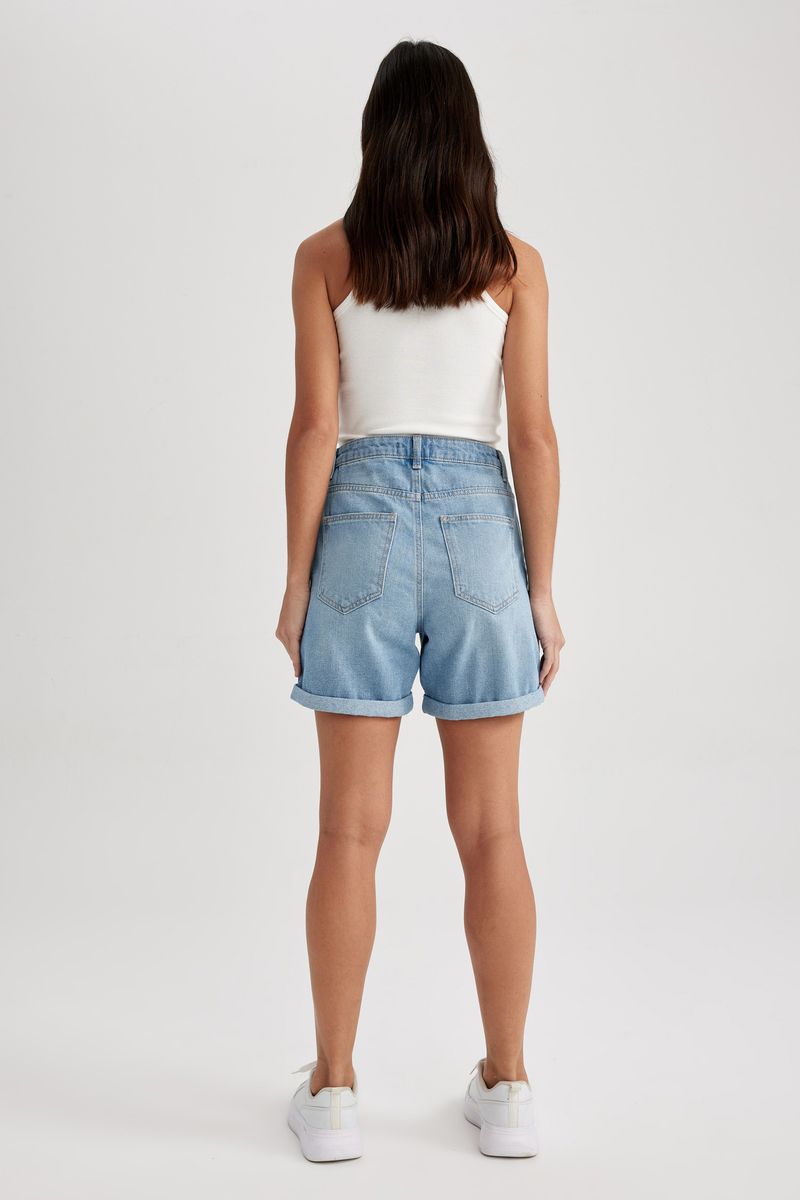 Woman Special Collection Boyfriend Denim Short - Blue