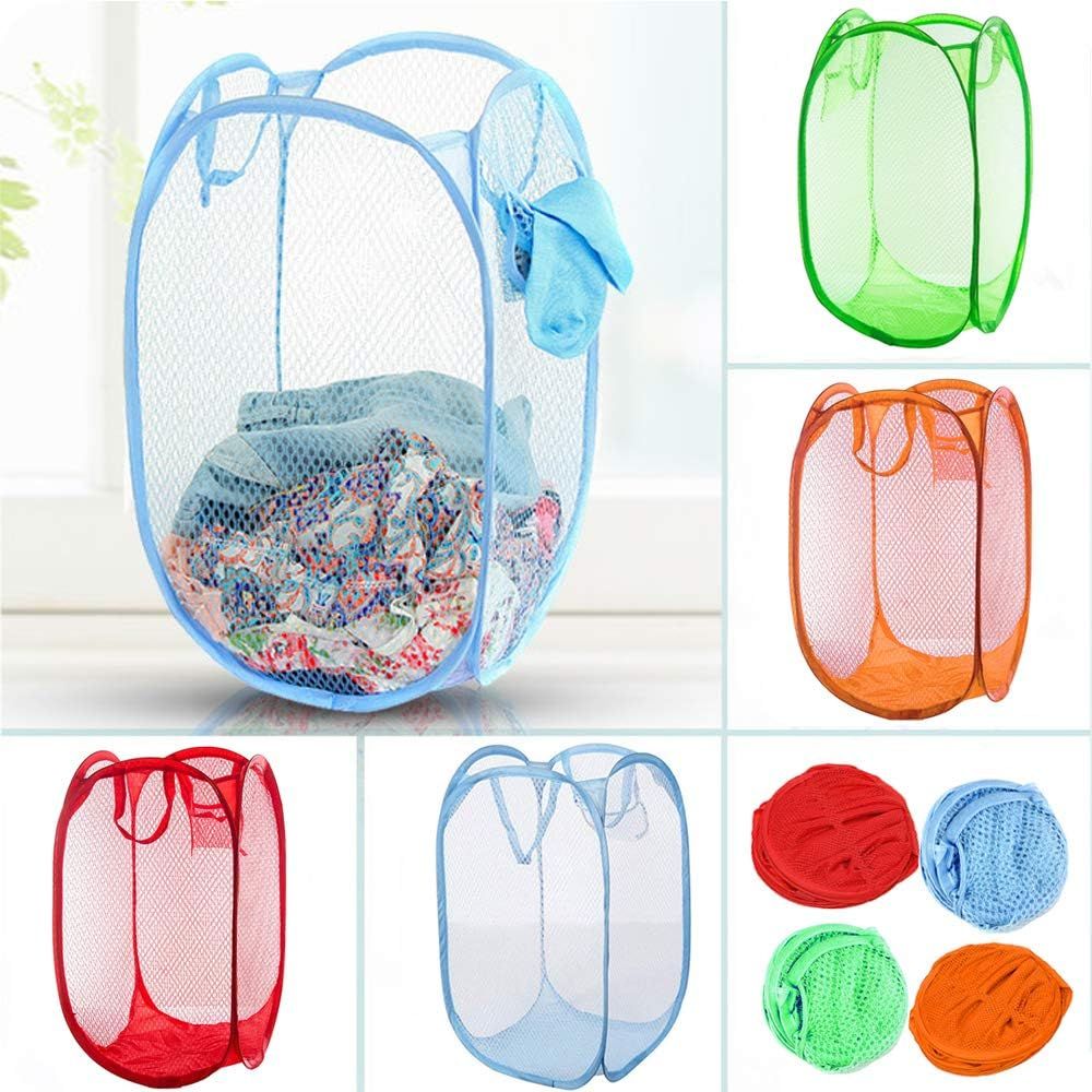 4 Pcs Foldable Pop Up Laundry Mesh Basket