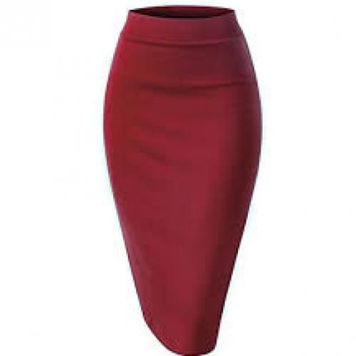 Lydiaz CORPORATE Midi Bodycon Pencil Skirt - Wine