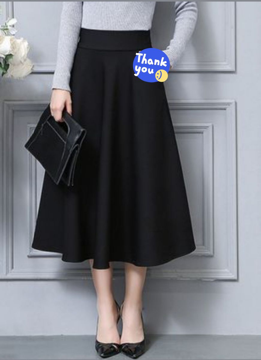 Women Flare Skirt - Black