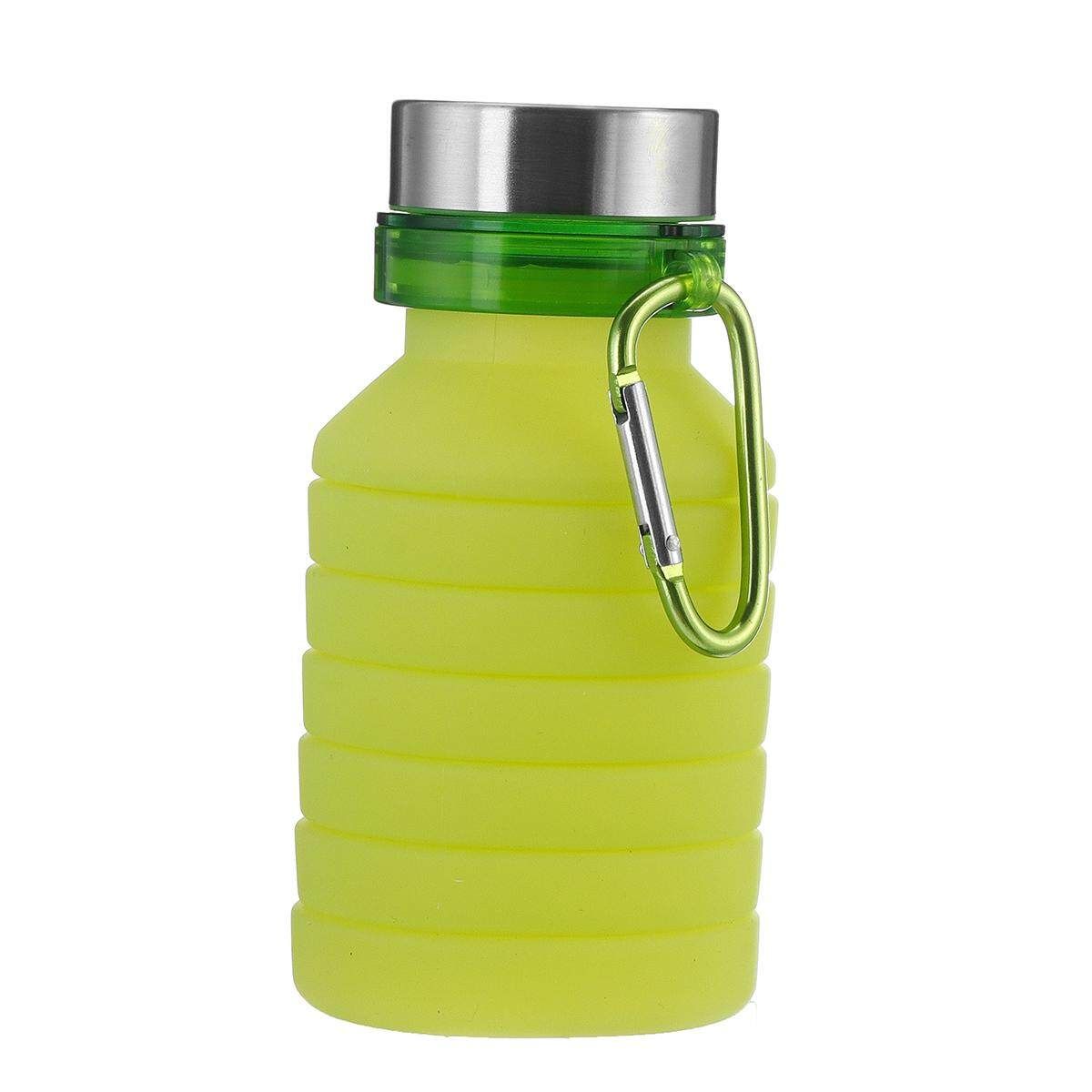Collapsible Silicone Travel Sport Folding Drink Water Bottle Kettle Cup Travel Green
