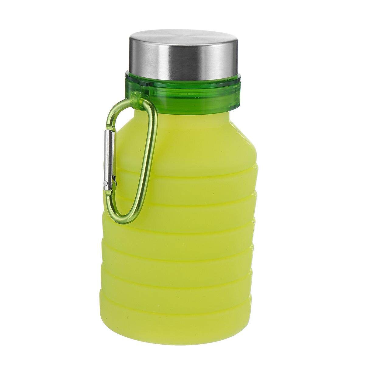 Collapsible Silicone Travel Sport Folding Drink Water Bottle Kettle Cup Travel Green