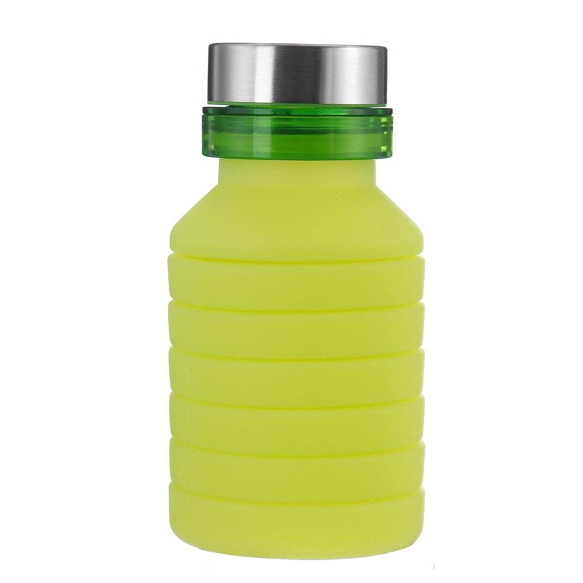 Collapsible Silicone Travel Sport Folding Drink Water Bottle Kettle Cup Travel Green
