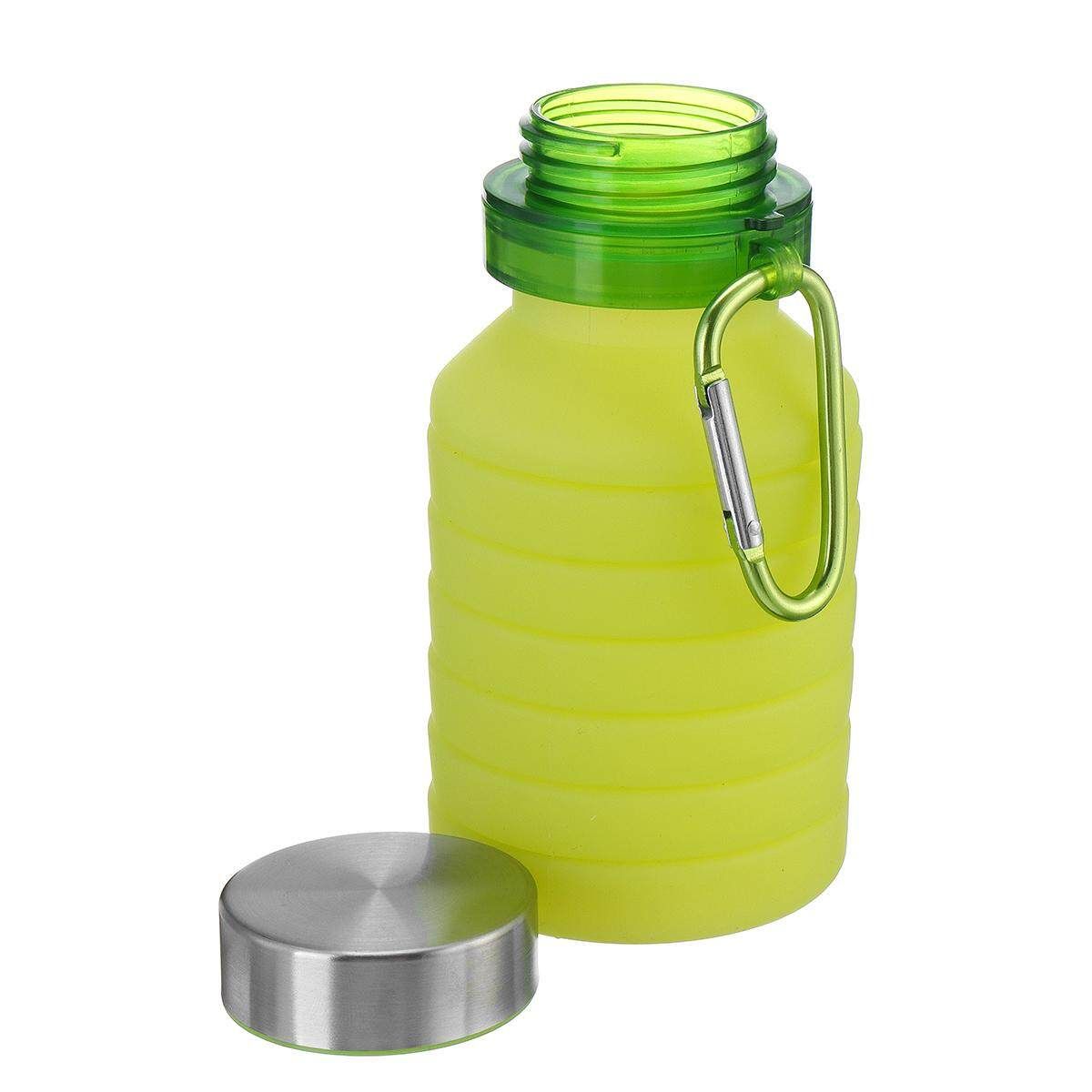 Collapsible Silicone Travel Sport Folding Drink Water Bottle Kettle Cup Travel Green