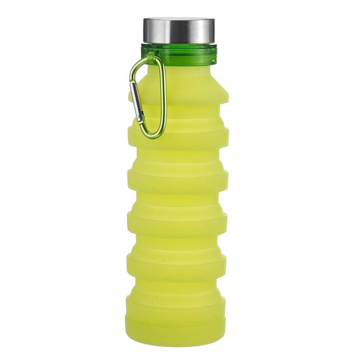 Collapsible Silicone Travel Sport Folding Drink Water Bottle Kettle Cup Travel Green