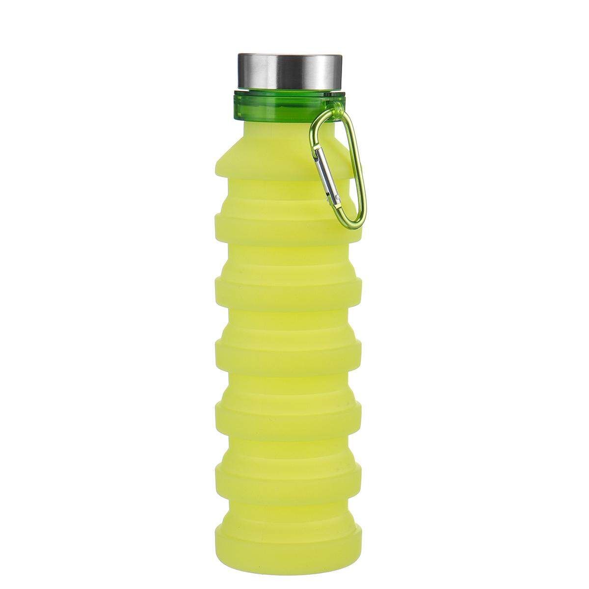 Collapsible Silicone Travel Sport Folding Drink Water Bottle Kettle Cup Travel Green