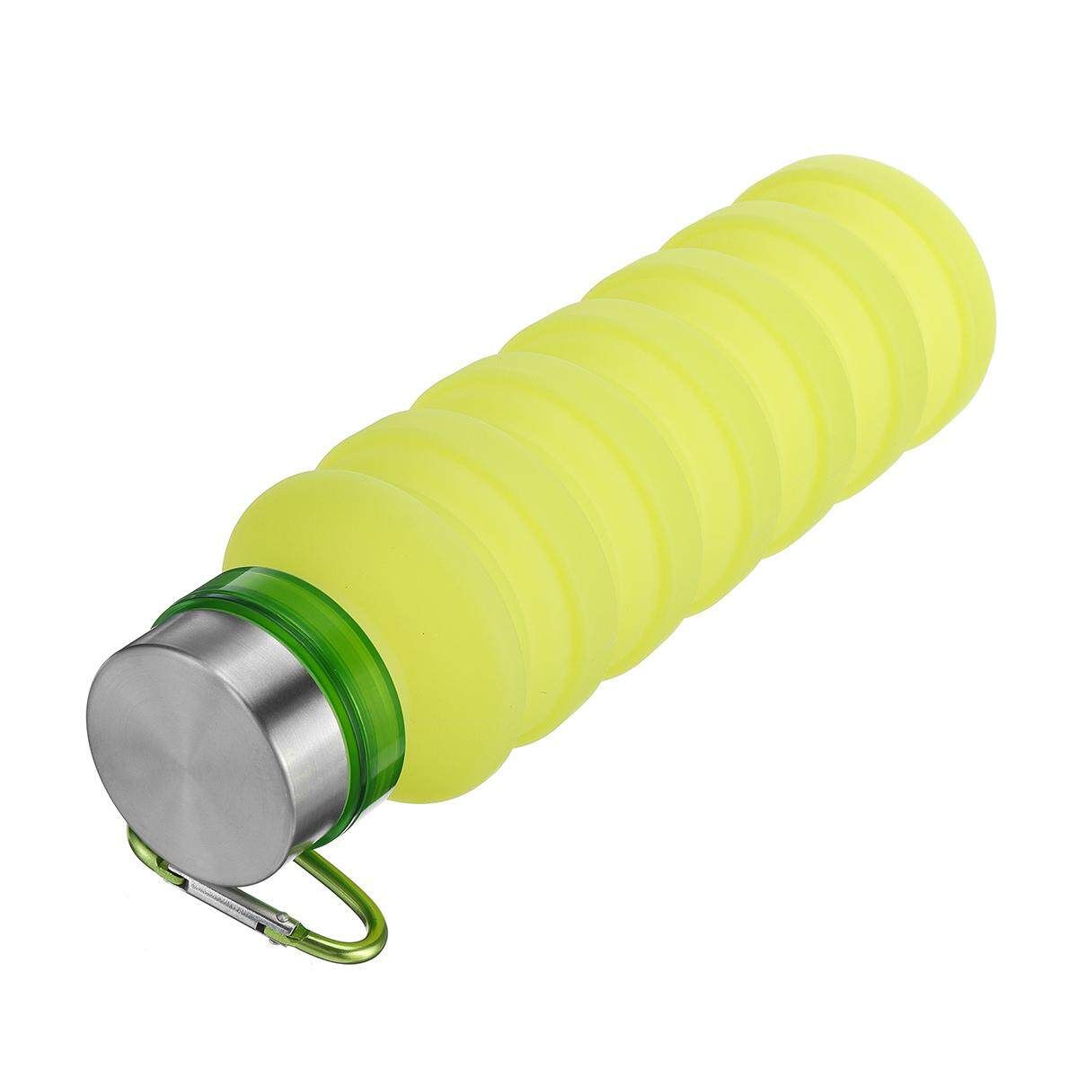 Collapsible Silicone Travel Sport Folding Drink Water Bottle Kettle Cup Travel Green