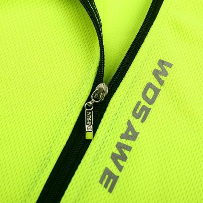 Unisex Premium Long Sleeve Jersey Top T-shirt Bike Fluo Green XL