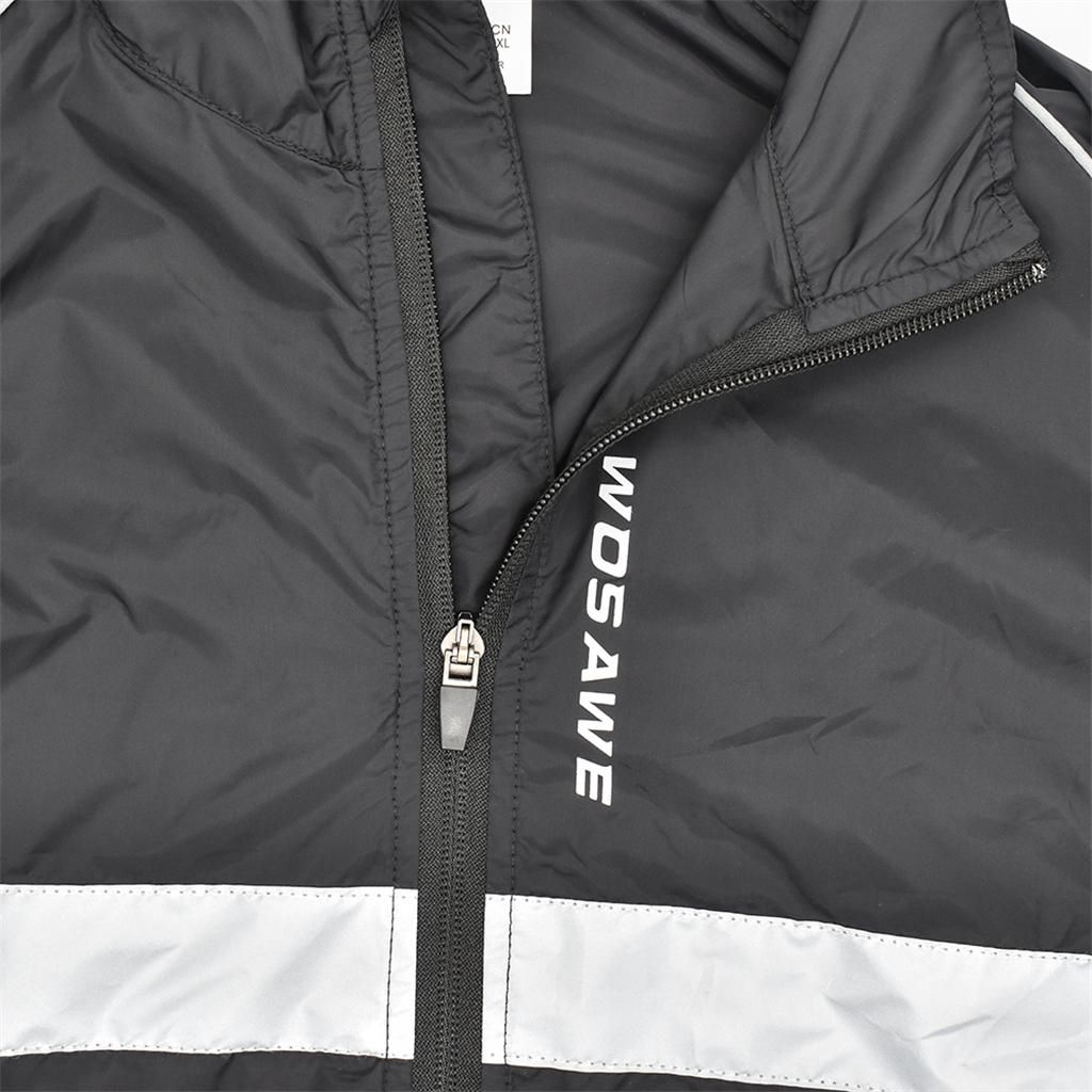 Cycling Skin Jersey Bicycle Windproof Jacket Light Rain Coat Black M