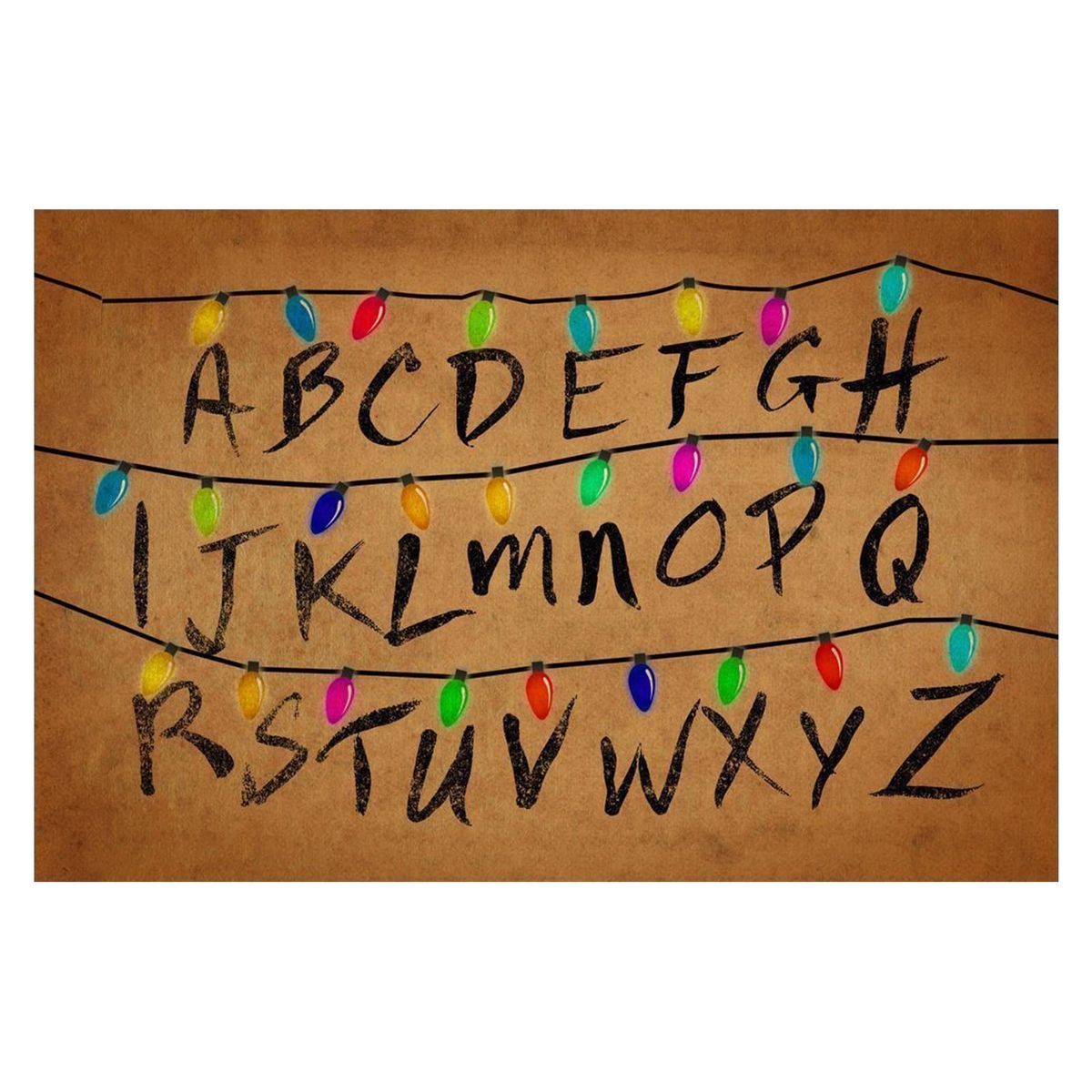 Long-lasting Blanket Cozy Cartoon Alphabet Blanket Super Soft for Home Brown