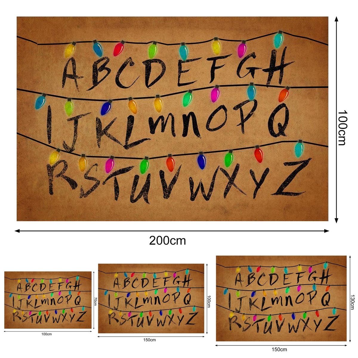 Long-lasting Blanket Cozy Cartoon Alphabet Blanket Super Soft for Home Brown