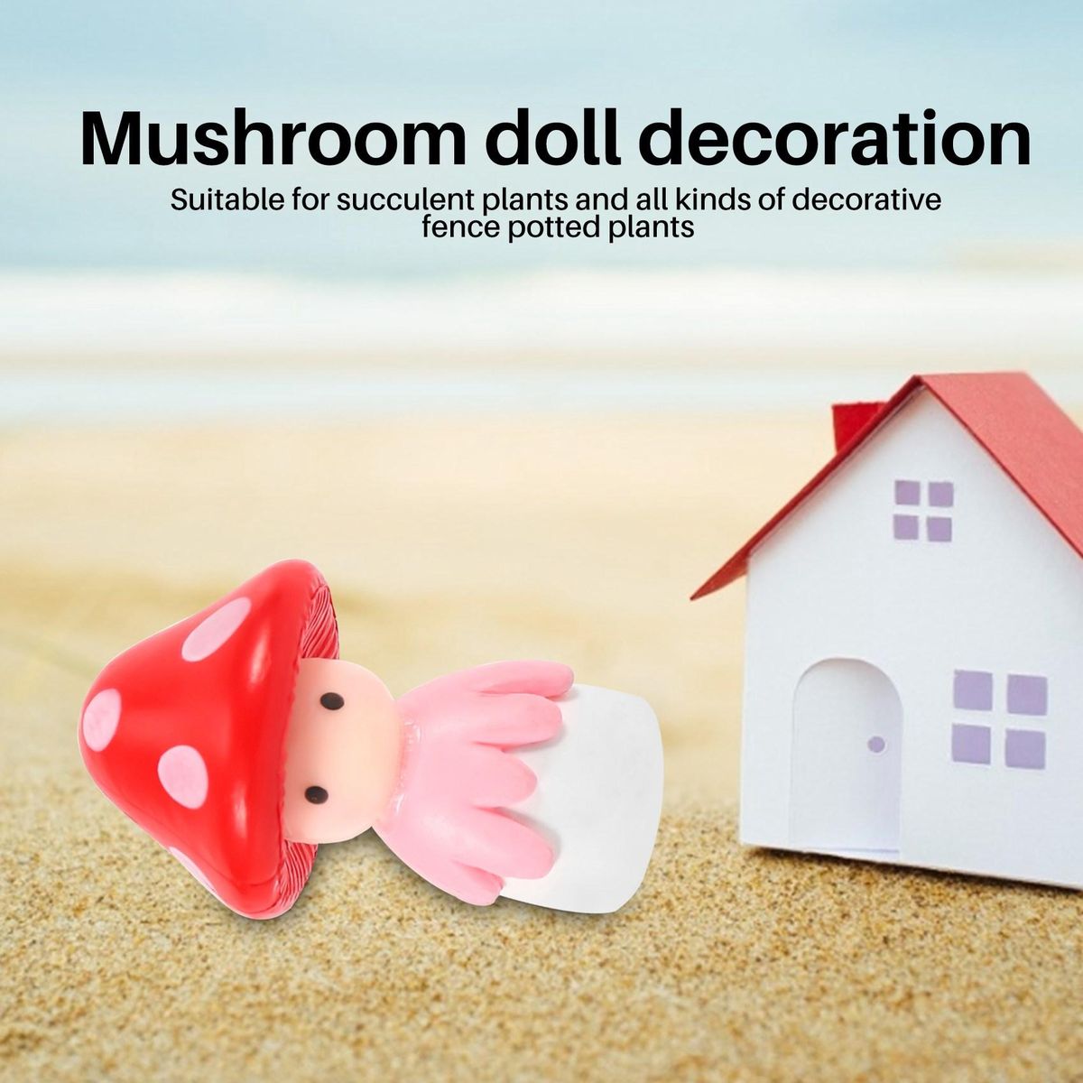 Miniature Fairy Garden Mushroom Doll Outdoor Decor