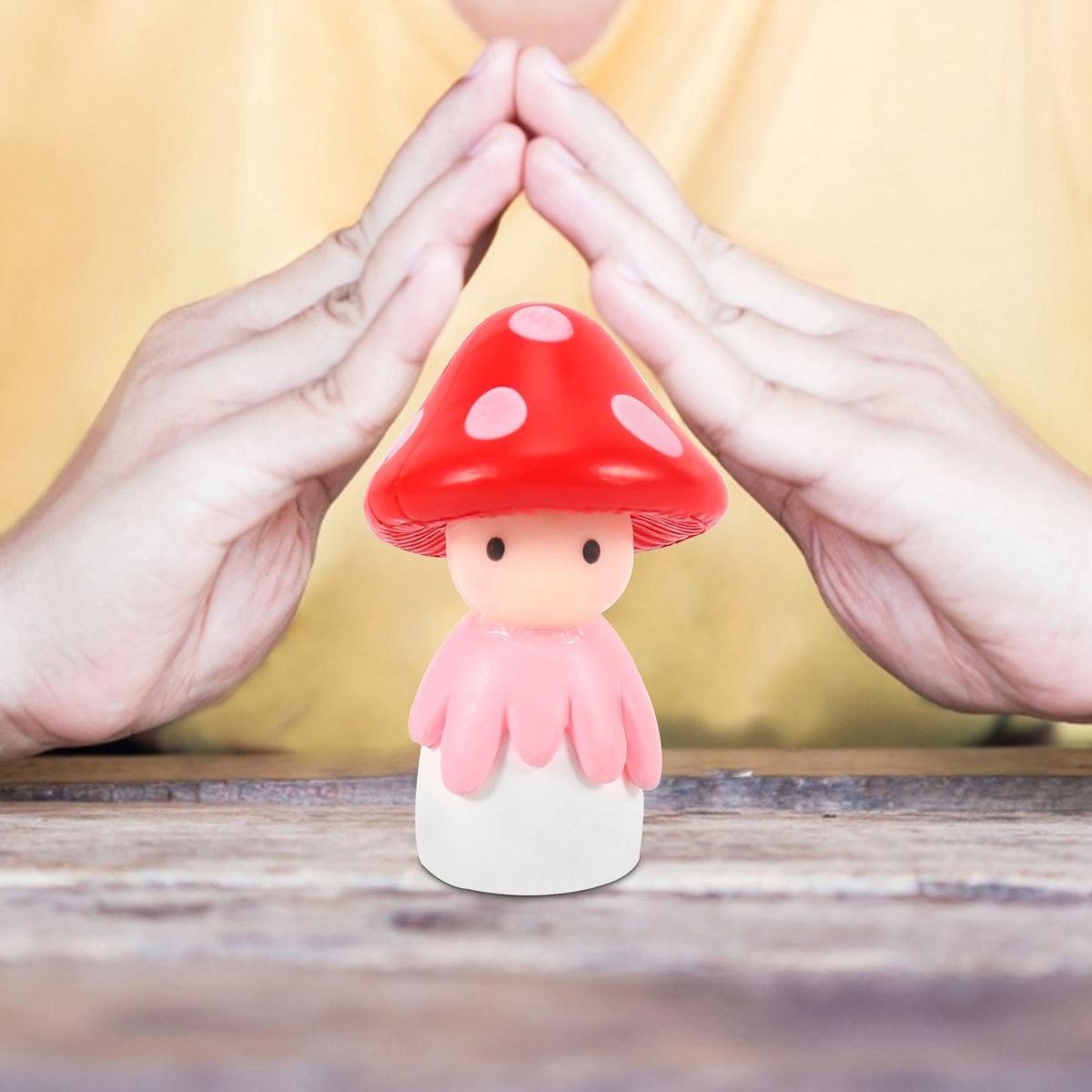 Miniature Fairy Garden Mushroom Doll Outdoor Decor