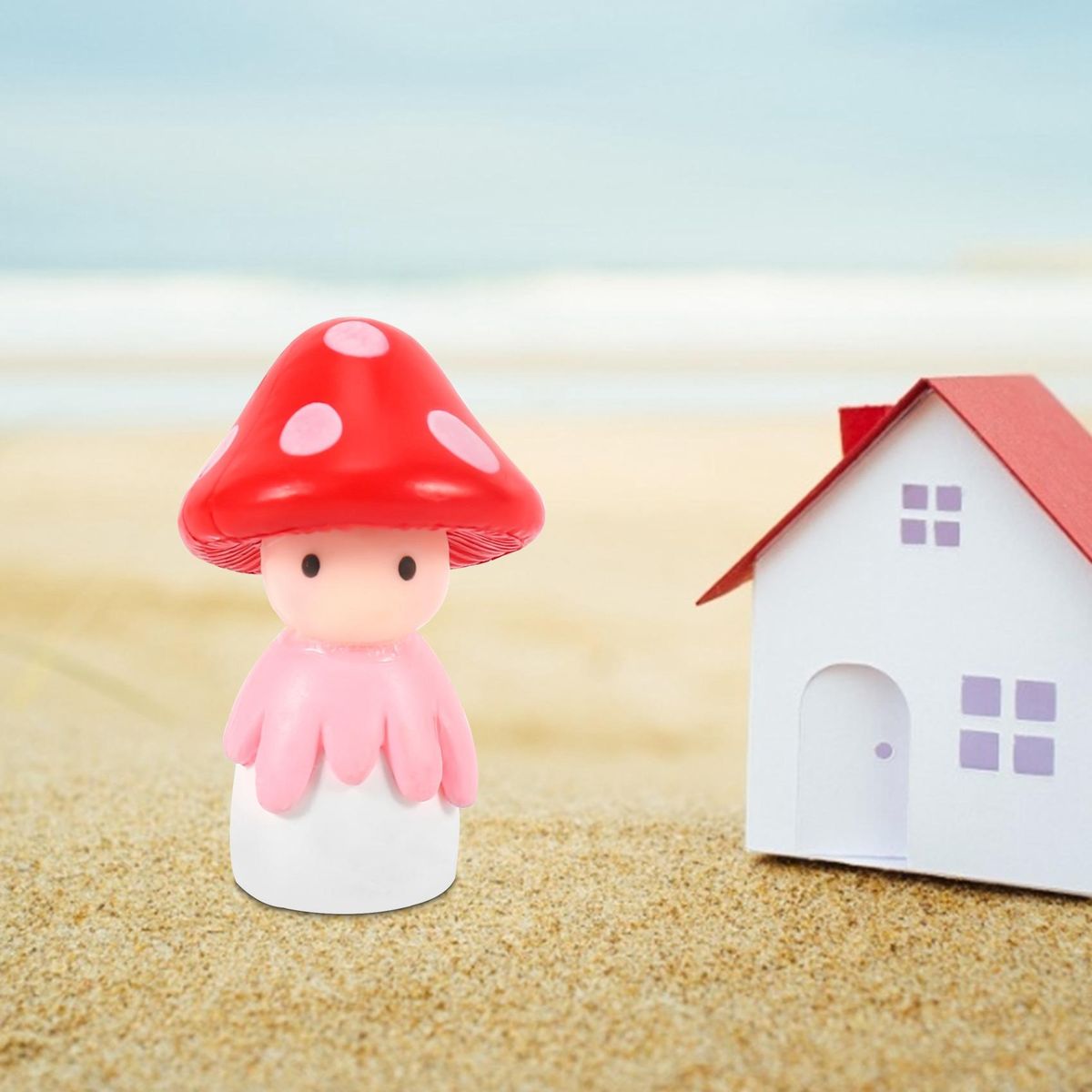 Miniature Fairy Garden Mushroom Doll Outdoor Decor