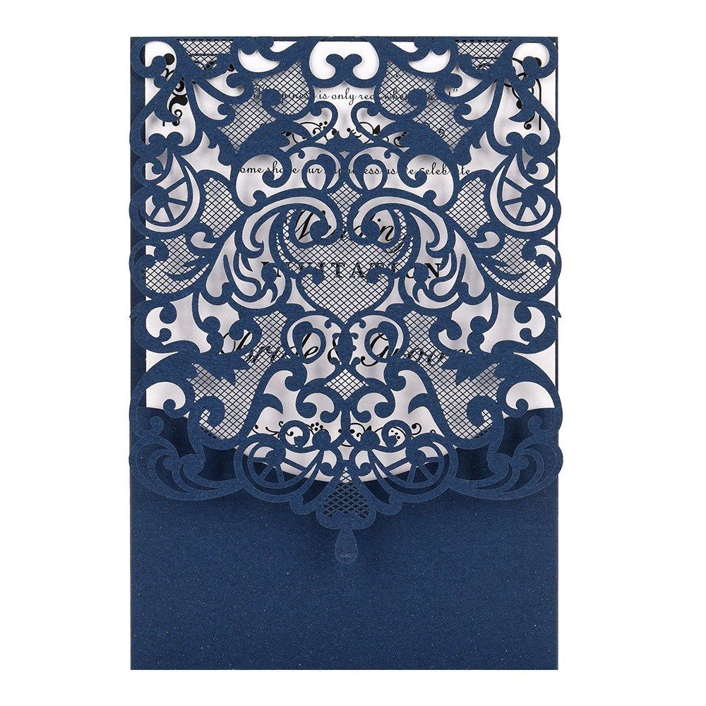10pcs Pearl Paper Floral Invitation Cards Greeting Card Kits